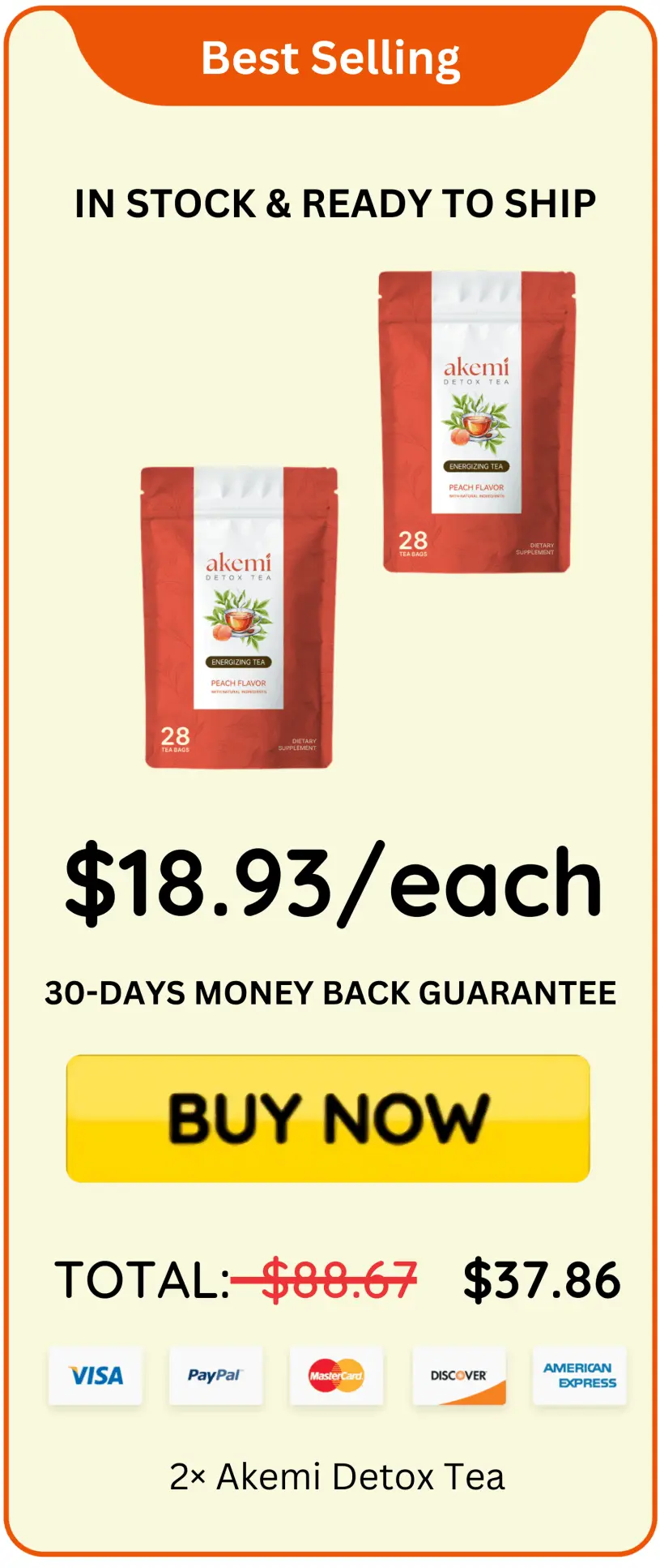 Akemi Detox Tea offer price